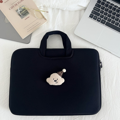 可愛ins卡通小衆設計高顔值手提電腦包防摔防震筆電平板ipad收納包13/14寸手提11寸平板包15.6寸蘋果內膽包