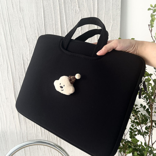 可愛ins卡通小衆設計高顔值手提電腦包防摔防震筆電平板ipad收納包13/14寸手提11寸平板包15.6寸蘋果內膽包