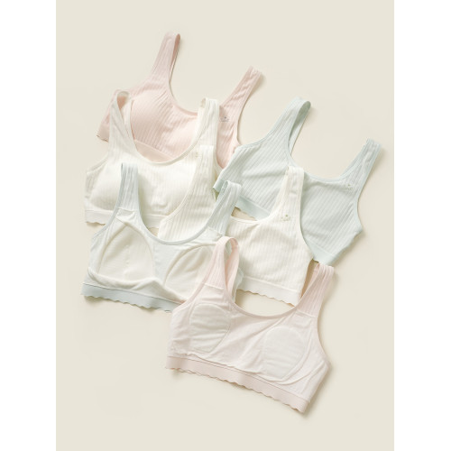 A類少女文胸  一二階段發育期bra內衣 桑蠶絲內裡 中大童 四季款