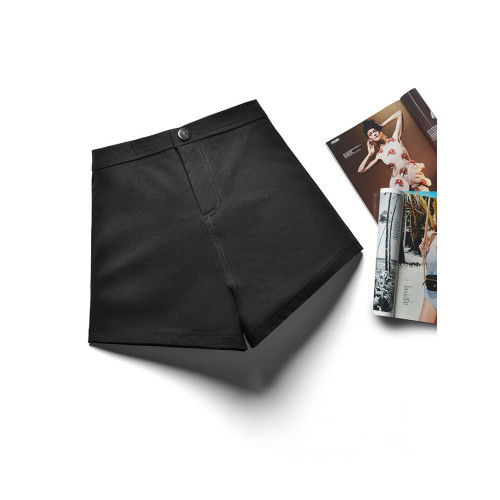 高腰秋冬短褲性感包臀蜜桃褲顯瘦緊身高彈黑色熱褲超短打底褲外穿