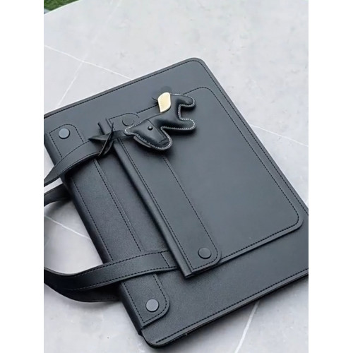 小衆高級感手提電腦包通勤多功能文件袋輕薄皮質適用華爲聯想蘋果Pro13.3寸14寸15.6寸16寸筆記型電腦包