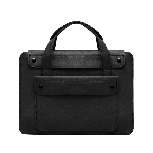 小衆高級感手提電腦包通勤多功能文件袋輕薄皮質適用華爲聯想蘋果Pro13.3寸14寸15.6寸16寸筆記型電腦包