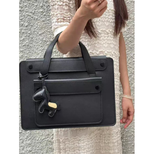 小衆高級感手提電腦包通勤多功能文件袋輕薄皮質適用華爲聯想蘋果Pro13.3寸14寸15.6寸16寸筆記型電腦包