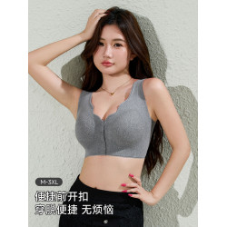 貓人中年媽媽舒適型文胸內衣中老年專用前釦式大碼無痕無鋼圈胸罩