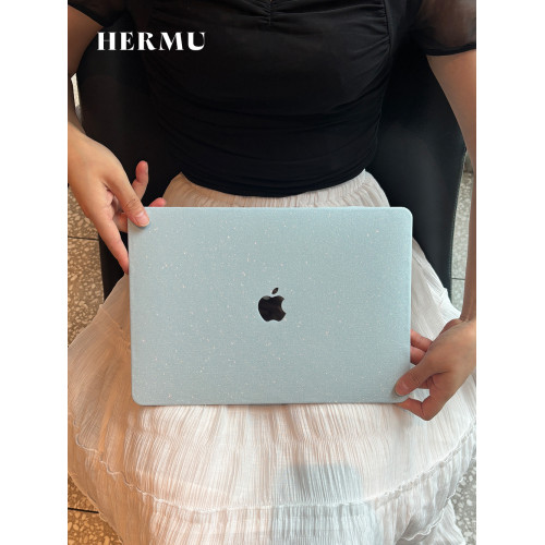 禾沐M5pro藍色2026款M4皮質13寸macbookair保護殼M1軟14寸適用蘋果電腦保護套m3透明15筆電m2全包mac外殼16