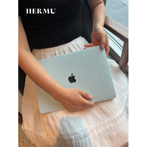 禾沐M5pro藍色2026款M4皮質13寸macbookair保護殼M1軟14寸適用蘋果電腦保護套m3透明15筆電m2全包mac外殼16