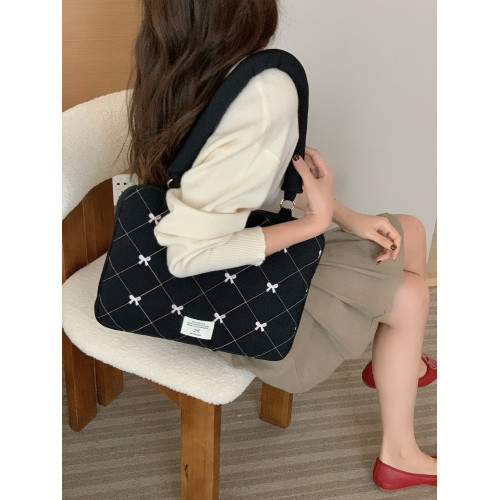 筆記型電腦包14寸2025新款韓國ins風16寸適用蘋果macbookair/pro13蝴蝶結收納包通勤小衆設計感簡約16內膽包