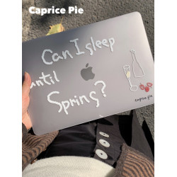 Caprice Pie 原創手繪蘋果電腦保護殼macbookpro保護套pc磨砂全包散熱13/16寸