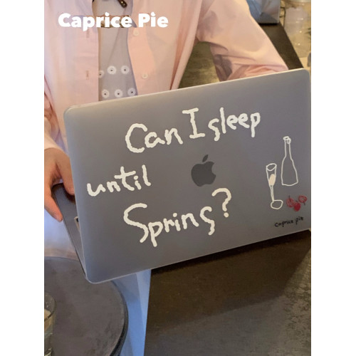 Caprice Pie 原創手繪蘋果電腦保護殼macbookpro保護套pc磨砂全包散熱13/16寸