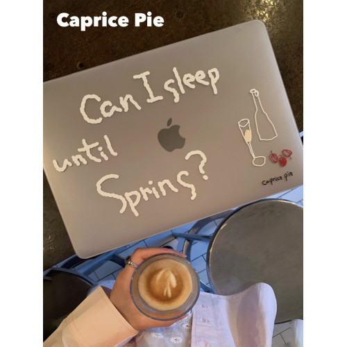 Caprice Pie 原創手繪蘋果電腦保護殼macbookpro保護套pc磨砂全包散熱13/16寸