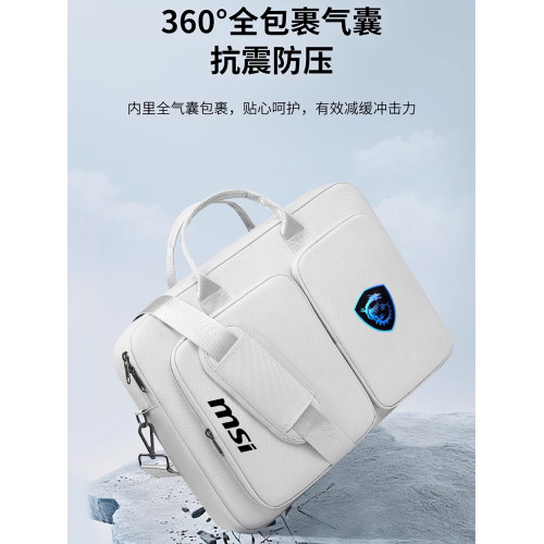 適用於微星MSI星影 15.6英寸電腦包武士GF66泰坦GP78HX氣囊防水筆電包17.3寸單肩後後背包強襲2 氣囊防護電腦包