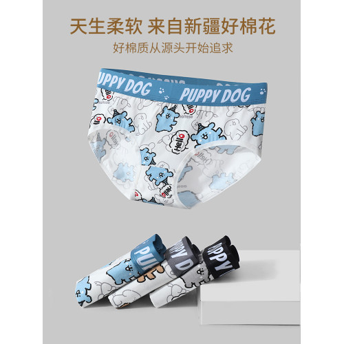 女士內褲女純棉卡通印花抗菌襠中腰褲頭運動透氣女生三角短褲潮