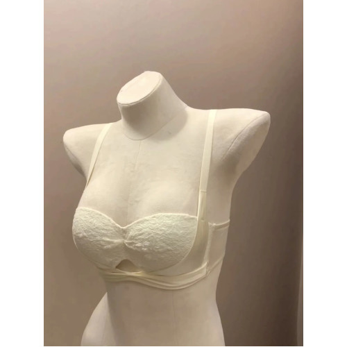 蕾絲半杯內衣女無痕無鋼圈聚攏小胸顯大圓圓杯上托收副乳文胸套裝