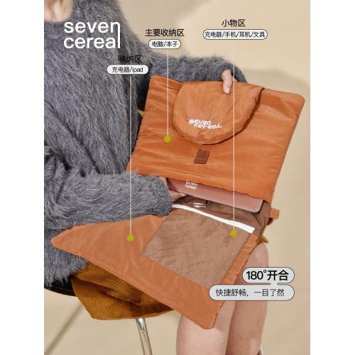 七穀|松餅筆記型電腦包適用蘋果macbook時尚手提包緩震保護套14寸