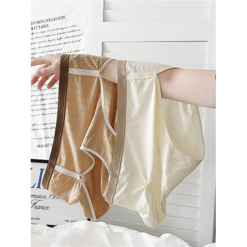 大碼高開叉內褲女300斤不勒腿胖mm包臀大屁股純棉抗菌加長襠200斤