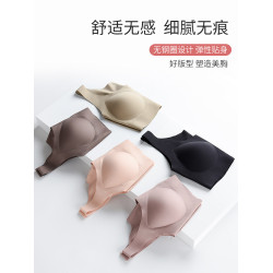 日本無痕內衣女無鋼圈聚攏大胸顯小薄款夏季美背心式大碼運動文胸