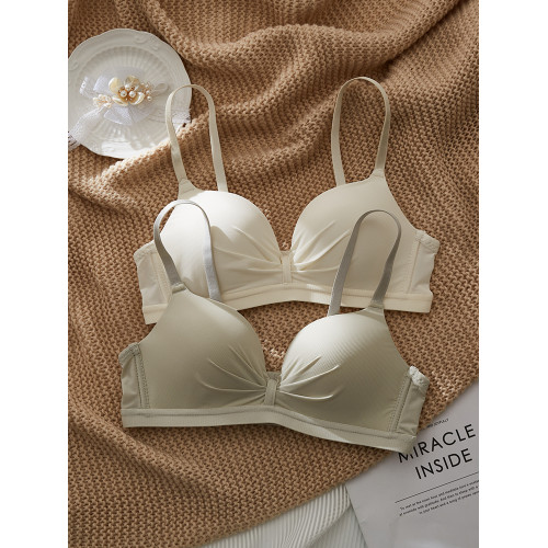 無痕內衣女聚攏小胸夏季少女生無鋼圈收副乳防下垂甜美文胸罩薄款