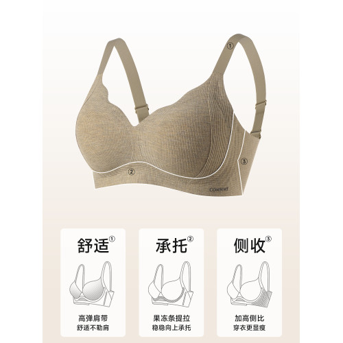 都市麗人內衣女士收副乳防外擴上托防下垂無鋼圈小胸顯大文胸罩