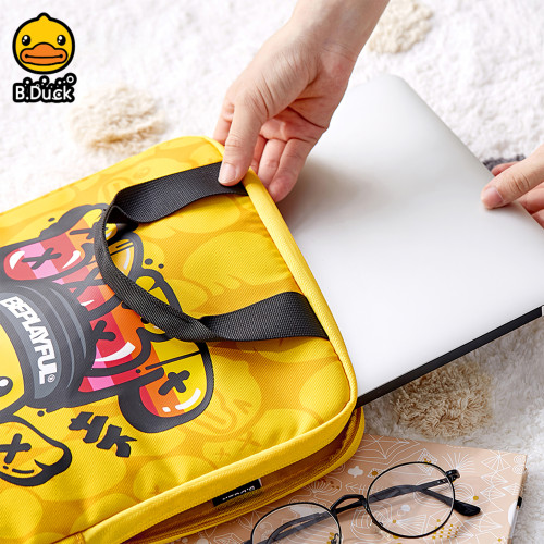 B.Duck小黃鴨筆記型電腦包可愛卡通手提內膽包輕薄收納包14寸女生 B.Duck小黃鴨筆記型電腦包可愛卡通手提內膽包輕薄收納包14寸女生