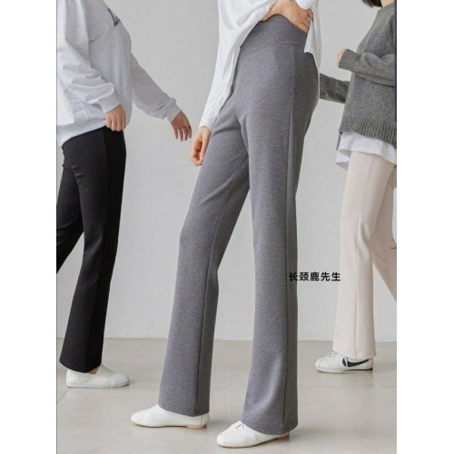 2023年春季新款韓國東大門直郵 apage寬腰松緊腰舒適微喇直筒褲