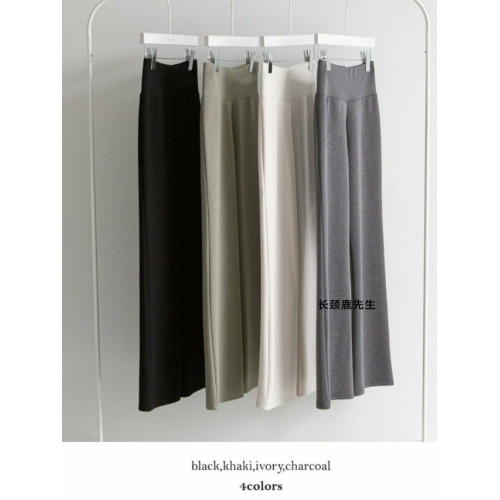 2023年春季新款韓國東大門直郵 apage寬腰松緊腰舒適微喇直筒褲