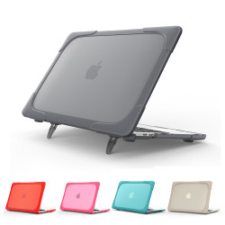 適用於macbook保護殼air蘋果13寸m2筆電保護套mac pro防摔電腦殼2023年14.2寸全包配件外殼m1 16簡約帶支架