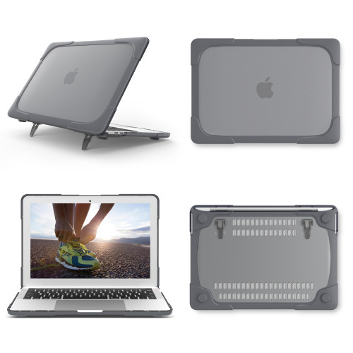 適用於macbook保護殼air蘋果13寸m2筆電保護套mac pro防摔電腦殼2023年14.2寸全包配件外殼m1 16簡約帶支架
