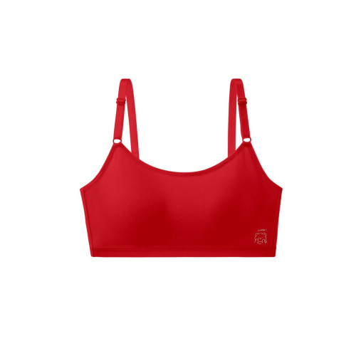 兒童內衣女學生初中女本命年13嵗大紅純棉女孩背心固定杯少女文胸