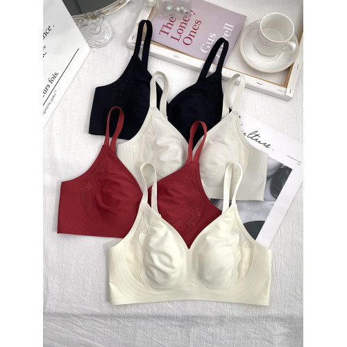 無痕超薄大胸顯小無鋼圈文胸果凍條3D軟支撐收副乳內衣女古妃1127