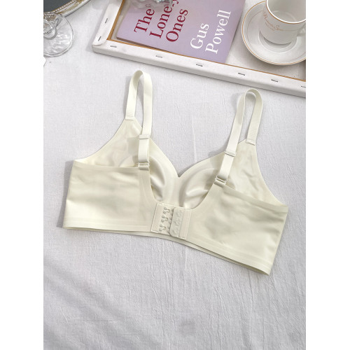 無痕超薄大胸顯小無鋼圈文胸果凍條3D軟支撐收副乳內衣女古妃1127