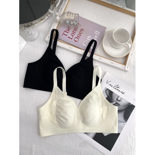 無痕超薄大胸顯小無鋼圈文胸果凍條3D軟支撐收副乳內衣女古妃1127