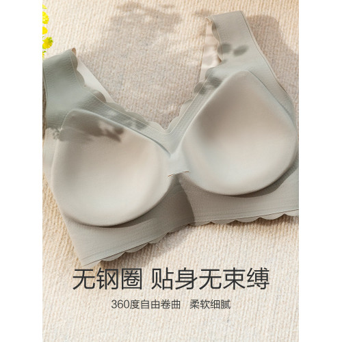 恒源祥大碼無痕內衣媽媽文胸中老年人胸罩夏季薄款無鋼圈聚攏上托