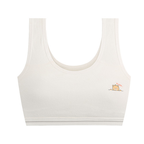 小熊柔柔衣一二階初中生內衣女文胸發育期少女內褲兒童運動防凸點