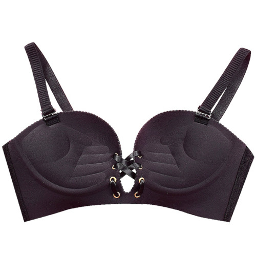 無肩帶內衣女小胸聚攏平胸專用顯大加厚上托無痕胸罩防滑抹胸文胸