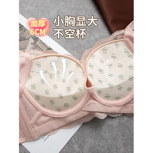 內衣女小胸聚攏平胸專用加厚6cm上托顯大無鋼圈防下垂調整型文胸