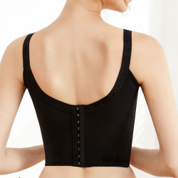 美容院無鋼圈調整型收副乳收胃大胸顯小全罩杯長文胸美背薄款內衣