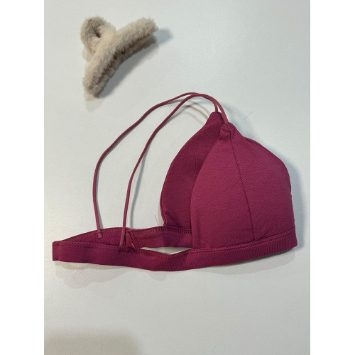 大露背法式三角杯內衣小胸聚攏夏季薄款女u型美背文胸罩吊帶內搭