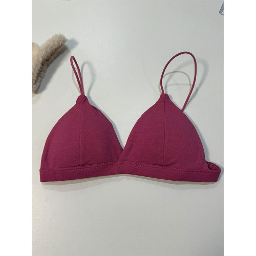 大露背法式三角杯內衣小胸聚攏夏季薄款女u型美背文胸罩吊帶內搭