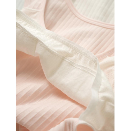 A類少女背心 一階段發育期內衣 學生內搭家居背心 桑蠶絲內裡