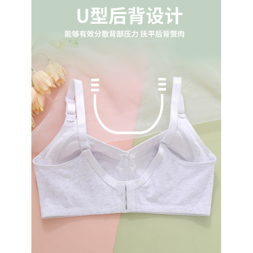 少女初中生純棉內衣12-18嵗高中學生薄款發育期無鋼圈文胸防凸點