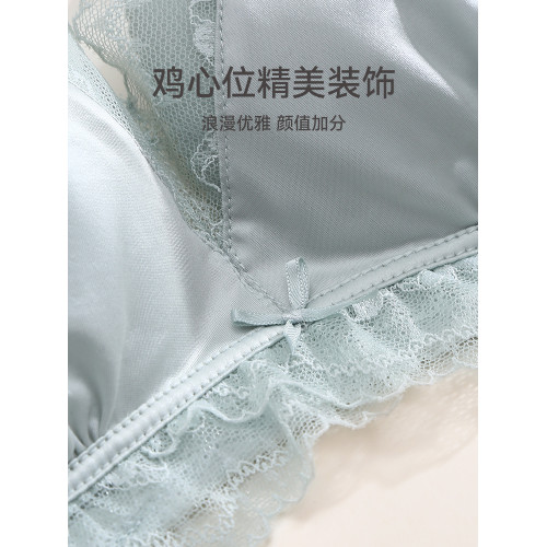 芬騰內衣女上托防下垂舒適聚攏文胸女款蕾絲無鋼圈收副乳透氣胸罩