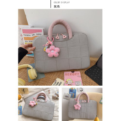 適用筆記型電腦包14寸手提2025新款女高顔值通勤蘋果macbookair/pro13.3英寸聯想華爲內膽