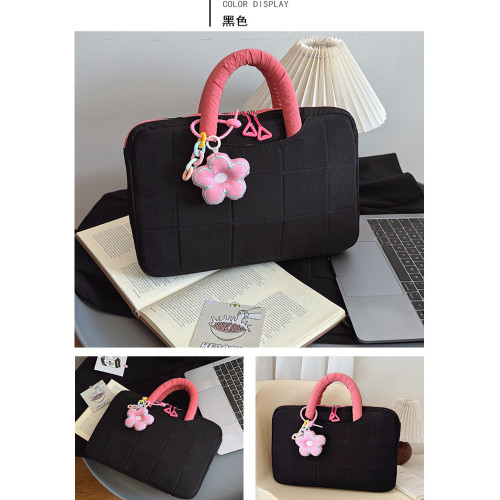 適用筆記型電腦包14寸手提2025新款女高顔值通勤蘋果macbookair/pro13.3英寸聯想華爲內膽