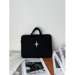 原創個性小衆高級感冷淡風金屬十字星筆記型電腦收納包女13/14寸手提11寸平板15.6寸平板包內膽包卡通ins風