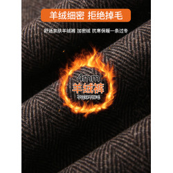 羊絨微喇褲女秋冬新款高腰顯瘦垂順休閒加厚保暖毛呢喇叭褲