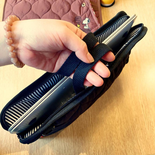 日系史努比卡通14寸筆記型電腦包單肩斜背通勤超輕防震手提內膽包