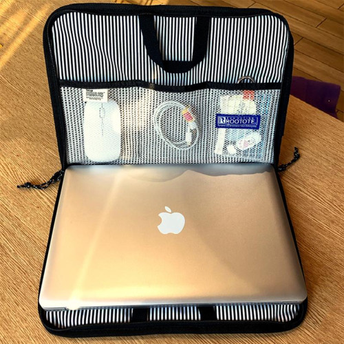 日系史努比卡通14寸筆記型電腦包單肩斜背通勤超輕防震手提內膽包