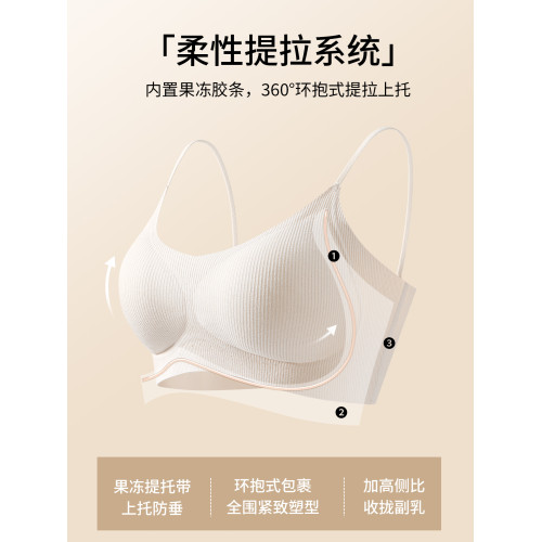細肩帶內衣女士2025新款小胸聚攏防下垂收副乳無痕美背文胸秋冬款