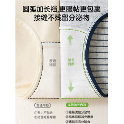 帕蘭朵純棉內褲女10A抑菌全棉加長襠復古學院風A類小熊學生三角褲