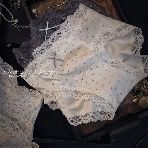 法式復古磨毛內褲女2025新10A抑菌中腰無痕透氣棉襠少女三角褲